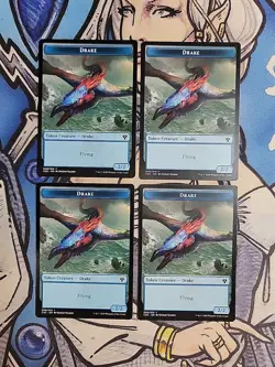 4x Goblin Warrior / Drake Dual-Sided Tokens - NM/M C20 MTG Magic - Image 2