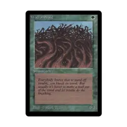 WOTC MtG Beta Wall of Wood (C) Fair - Image 1