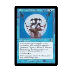 WOTC MtG Scourge Decree of Silence (R) (Foil) VG - Image 1