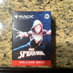 2025 SDCC EXCLUSIVE MAGIC THE GATHERING SPIDER MAN BLACK WELCOME DECK CARDS mtg - Image 1