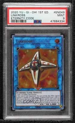 Linkross 1st Ed. YuGiOh Eternity Code PSA 9 MINT s7f - Image 1