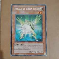 YuGiOh Card TCG Herald of Green Light Rare 1st Edition EOJ-EN018 VLP/NM - Image 1