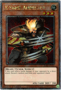 YuGiOh! X-Saber Airbellum RA03-EN221 - Quarter Century Secret Rare 1st Edition - Image 1