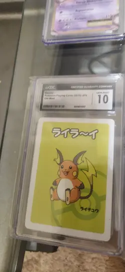 Raichu Pokemon Trading Card- Old Maid CGC 10 - Image 1