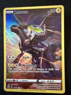 Zekrom & N TG05/TG30 Brilliant Stars Trainer Gallery NM Ultra Rare Pokemon Card - Image 1