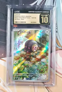 Pokemon ~ Ruler of the Black Flame Lechonk 120/108 Art Rare ~ CGC Pristine 10 - Image 1