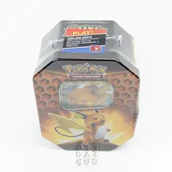 DENTED Raichu GX Hidden Fates Tin Sun & Moon Pokemon Cards TCG BRAND NEW SEALED - Image 2
