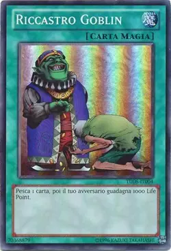 YUGIOH Riccastro Goblin - TU08-IT004 - Super Rare UPSTART GOBLIN ITALIAN EN004 - Image 1