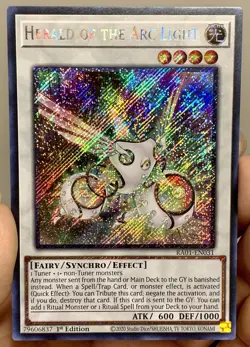 Yugioh Herald of the Arc Light RA01-EN031 Platinum Secret Rare 1st NM w/Tracking - Image 1
