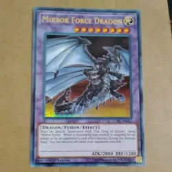 Yugioh Card TCG Mirror Force Dragon LCKC-EN062 Ultra Rare Holo 1st Edition - Image 1