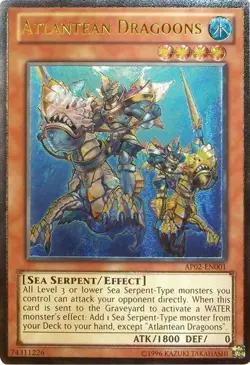 YUGIOH AP02-EN001 Atlantean Dragoons Ultimate Rare NM - Image 1
