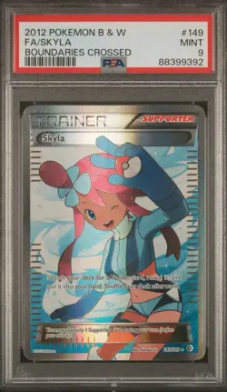 2012 Pokemon Black & White Skyla Boundaries Crossed Full Art Card 149/149 PSA 9 - Image 1