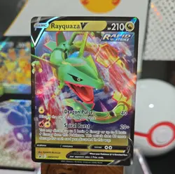 Pokemon TCG Rayquaza V SWSH147 Promo Ultra Rare Holo LP Card SEE PICS - Image 1