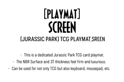 Jurassic Park TCG Card Game Play Mat Screen Mouse Pad Sealed In Box Korean - Image 4