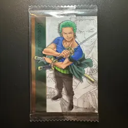 S1192 Roronoa Zoro Japanese One Piece Our Memories Visual Wafer Card Sealed - Image 1