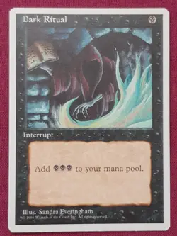 Magic The Gathering 4TH EDITION DARK RITUAL black card MTG FOURTH - Image 1