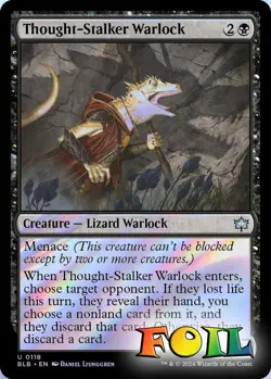 Thought-Stalker Warlock 0118 MTG Bloomburrow Uncommon NP Foil - Image 1