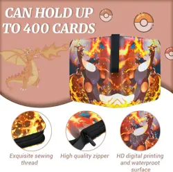 Card Binder for Pokemon Cards Holder Fits 400 Cards w/ 50 Removable Sleeves - Image 2