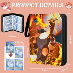 Card Binder for Pokemon Cards Holder Fits 400 Cards w/ 50 Removable Sleeves - Image 3