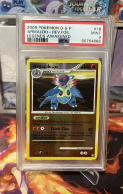 PSA 9 Armaldo Reverse Holo Foil 2008 Rare Legends Awakened 18/146 Pokemon POP 4 - Image 1