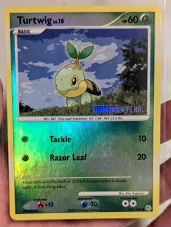 Turtwig 103/130 LP | DP: Burger King Promos | Pokemon TCG Stamped Reverse Holo - Image 1
