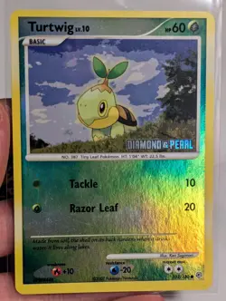 Turtwig 103/130 LP | DP: Burger King Promos | Pokemon TCG Stamped Reverse Holo - Image 3