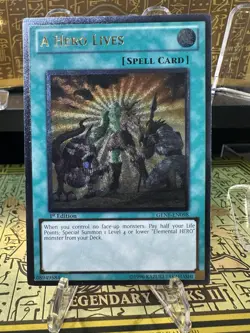 Yugioh A Hero Lives GENF-EN098 Ultimate Rare 1st Ed MP - Image 1