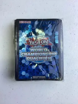 YuGiOh Sleeves World Championship Qualifier WCQ 2019 Blue Honeycomb Sealed - Image 1