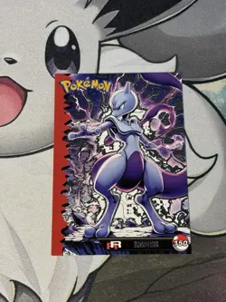 Pokemon Mewtwo Silver Holo Team Rocket Peru Exclusive Card - Image 1
