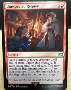 MTG Final Fantasy 0167 Unexpected Request Sorcery UNCOMMON - Image 1