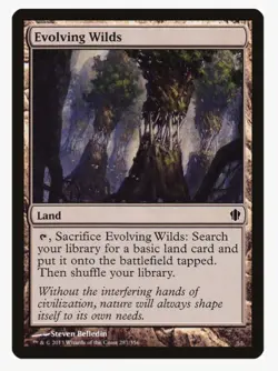 Evolving Wilds #287 Commander Magic Card in a Protective Sleeve - Image 1