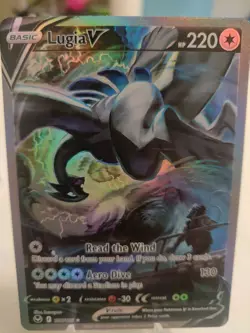 *Custom-made* High Quality,Textured Holo, Lugia V"Display Card" - Image 1