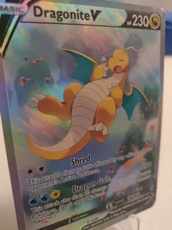 *Custom-made* High Quality,Textured Holo,Dragonite V"Display Card" - Image 2