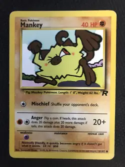 MANKEY - 61/82 - Team Rocket - Pokemon Card - LP - Image 1