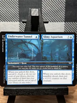 MTG TCG: Underwater Tunnel // Slimy Aquarium 79, Duskmourn: House of Horror - Image 1