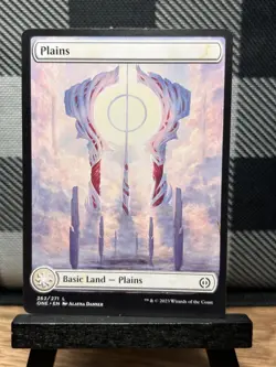 MTG TCG: Plains 262/271, (Full Art) Phyrexia: All Will Be One - Image 1