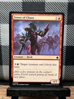 MTG TCG: Sower of Chaos 95, Foundations - Image 1