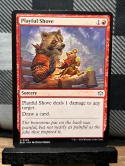 MTG TCG: Playful Shove 145, Bloomburrow - Image 1