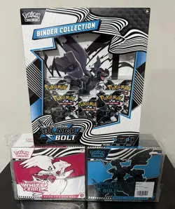 Pokemon Center Black Bolt & White Flare Elite Trainer Box + Binder Collection - Image 1