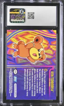 2001 Topps Pokemon Johto Series 1 Teddiursa #216 Foil CGC 10 Gem Mint - Image 2