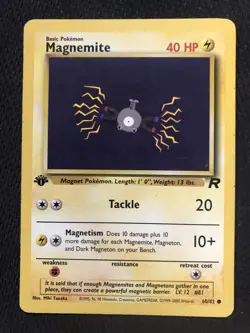 Pokemon TCG Team Rocket #60/82 Magnemite 1st Edition - Image 1