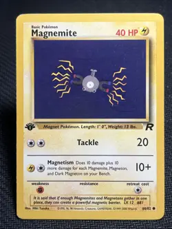 Pokemon TCG Team Rocket #60/82 Magnemite 1st Edition - Image 1
