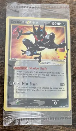 Pokemon TCG Greninja Gold Star SWSH144 25th Celebrations Promo Card Sealed - Image 1