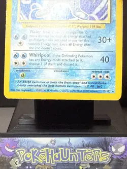 Pokemon Card Poliwrath 13/102 Base Set Holo Rare WOTC Played 3 - Image 3
