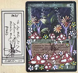 MTG Argothian Pixies Alter Altered Sketch Art Amy WEBER Magic - Image 1