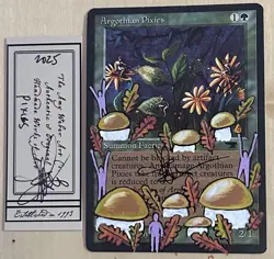 MTG Argothian Pixies Alter Altered Sketch Art Amy WEBER Magic - Image 1