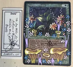 MTG Argothian Pixies Alter Altered Sketch Art Amy WEBER Magic - Image 1