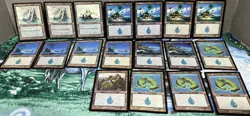 Magic the Gathering MTG Card Lot Land Island Ice Age Invasion Mercadin Masques - Image 1