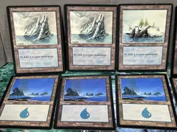 Magic the Gathering MTG Card Lot Land Island Ice Age Invasion Mercadin Masques - Image 2