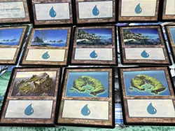 Magic the Gathering MTG Card Lot Land Island Ice Age Invasion Mercadin Masques - Image 5
